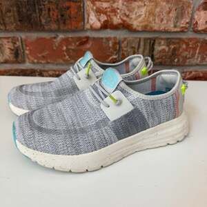 Hey Dude Sirocco W Speckle Gray Shoes Women's Size 6 Sneakers Slip On